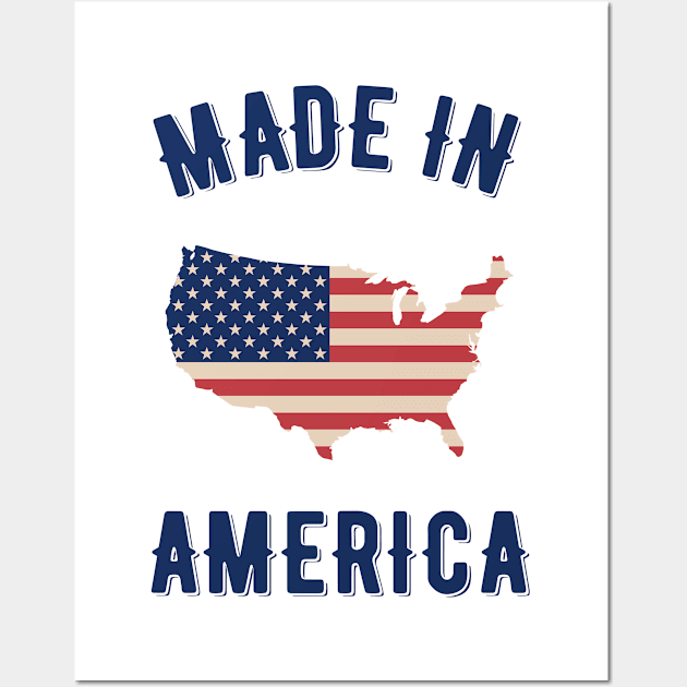 Made in America Wall Art by MessageOnApparel